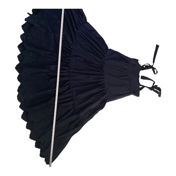 NWT JASON WU Navy  Tiered Shoulder Tie Maxi Dress Embroidered  Size S - Picture 12 of 16